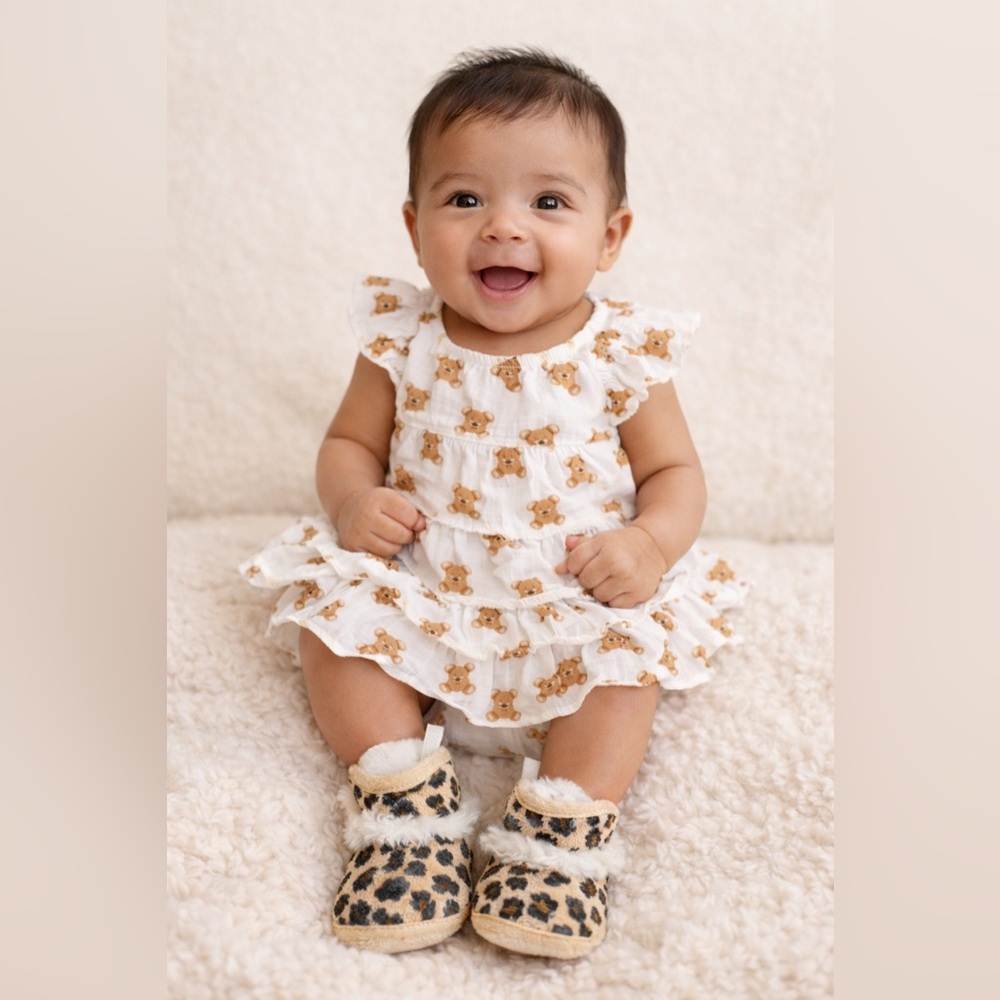 Booties - Old Navy Kids - Leopard Print and Cream